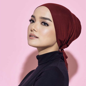 2021 Fashion Modal Muslim Inner Hijab Cap Stretch Women Underscarf Bonnet Solid Color Islamic Turban Headband Hat Adjustable