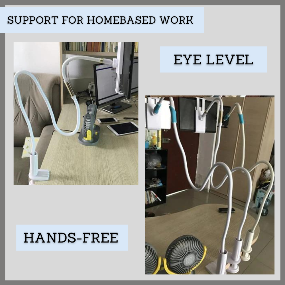 long arm tablet stand holder for eye level and hands-free work