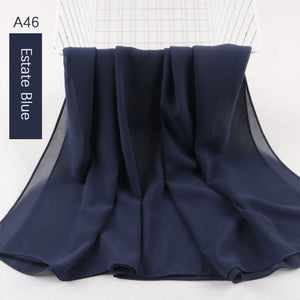 Good Stitching Stitch Plain High Quality Premium Heavy Chiffon Hijab Scarf Malaysian Women&#39;s Scarves Hijabs Long Shawl Shawls