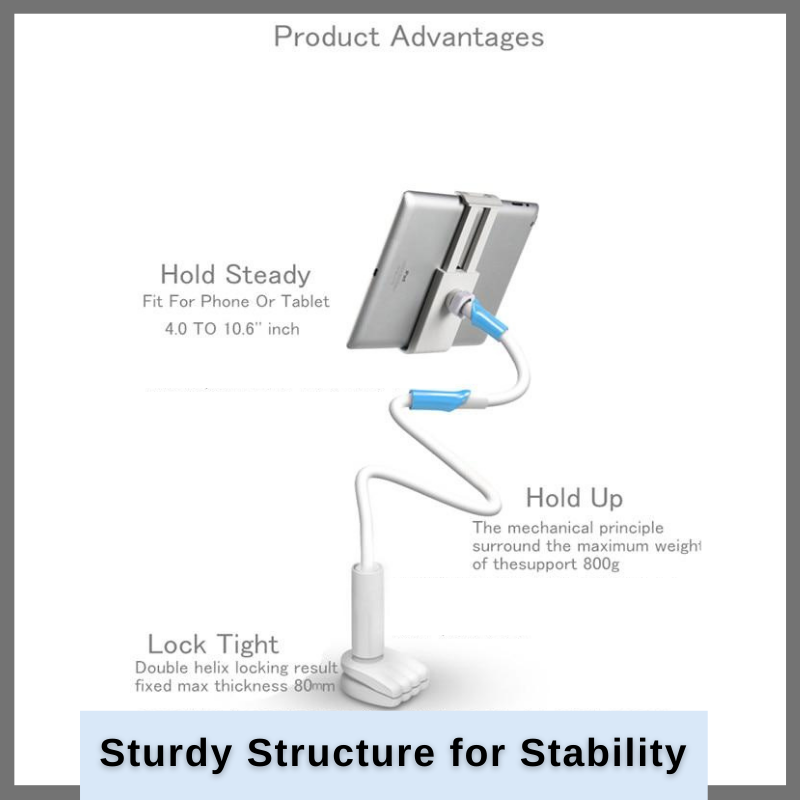 stable and sturdy long arm tablet stand holder 