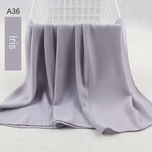 Good Stitching Stitch Plain High Quality Premium Heavy Chiffon Hijab Scarf Malaysian Women&#39;s Scarves Hijabs Long Shawl Shawls