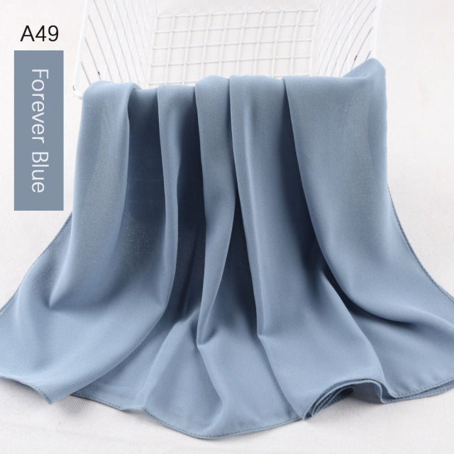 Good Stitching Stitch Plain High Quality Premium Heavy Chiffon Hijab Scarf Malaysian Women&#39;s Scarves Hijabs Long Shawl Shawls