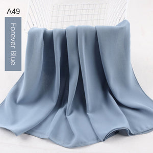 Good Stitching Stitch Plain High Quality Premium Heavy Chiffon Hijab Scarf Malaysian Women&#39;s Scarves Hijabs Long Shawl Shawls