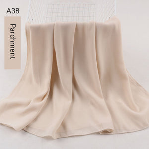 Good Stitching Stitch Plain High Quality Premium Heavy Chiffon Hijab Scarf Malaysian Women&#39;s Scarves Hijabs Long Shawl Shawls