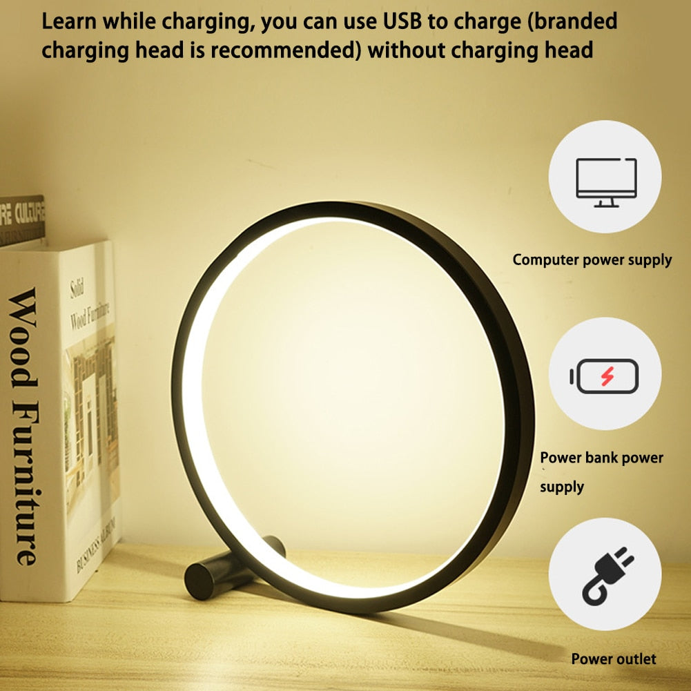 Homey modern ring design lamp