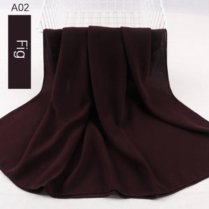 Good Stitching Stitch Plain High Quality Premium Heavy Chiffon Hijab Scarf Malaysian Women&#39;s Scarves Hijabs Long Shawl Shawls