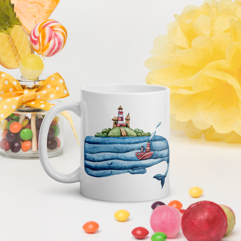 Artistic MUG with Whale Design