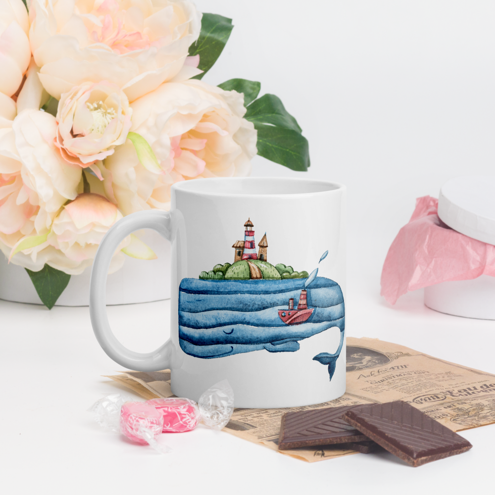 Artistic MUG with Whale Design